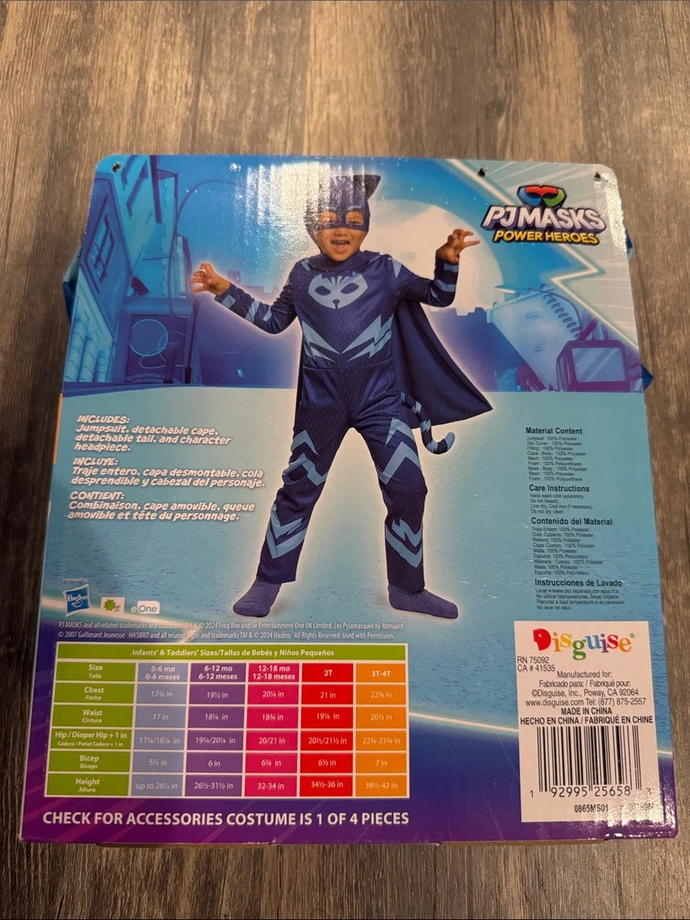 PJ Masks Catboy Toddler Costume - Blue 3T-4T - Picture 6 of 6